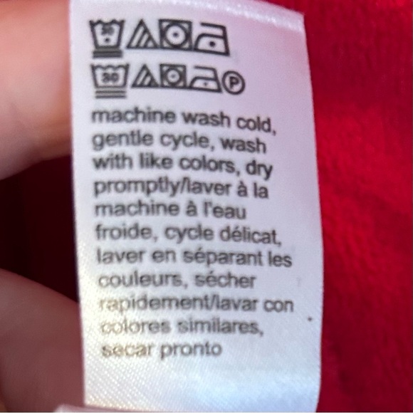 NWT, Calvin Klein Women’s Belted Plush Bath Robe With Pockets in Red, Size XS/S - Picture 9 of 10